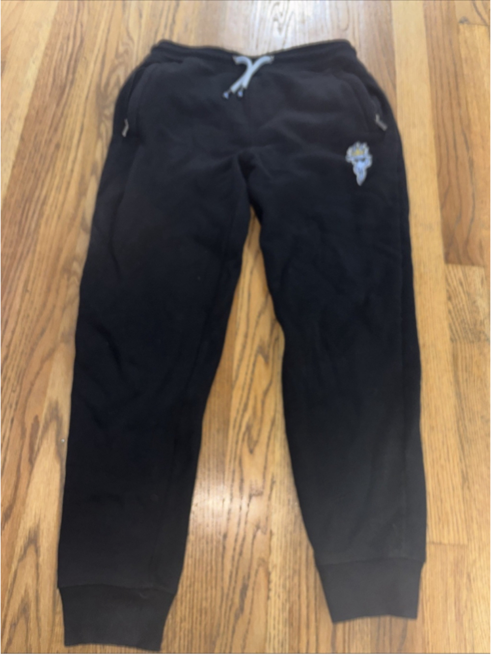 GOAT USA Sweatpants Black Logo Joggers Fleece Youth Size XL
